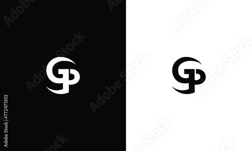 GP Abstract initial monogram letter alphabet logo design