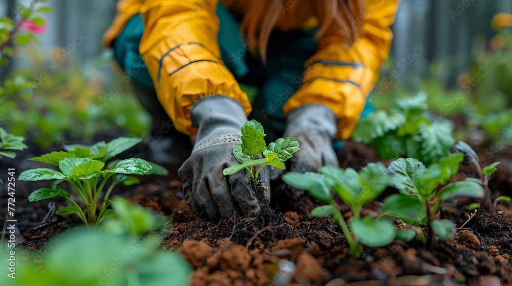 Naklejka premium Nurture nature, nurture the future: Together, we can restore forests, protect biodiversity, and create a brighter tomorrow.