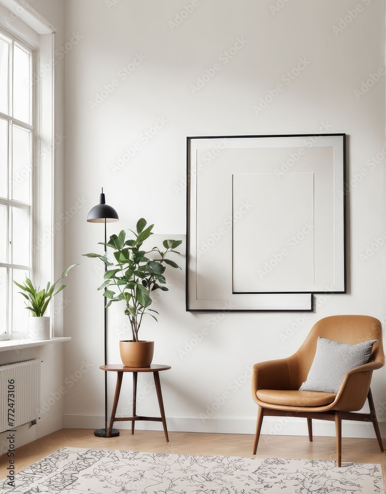 frame mockup on interior background frame mockup on interior background
