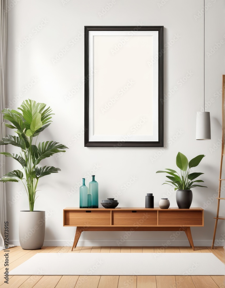 frame mockup on interior background frame mockup on interior background