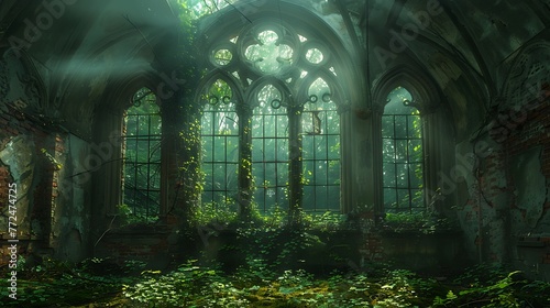 Witness the silent transformation as nature breathes life into reclaimed architecture