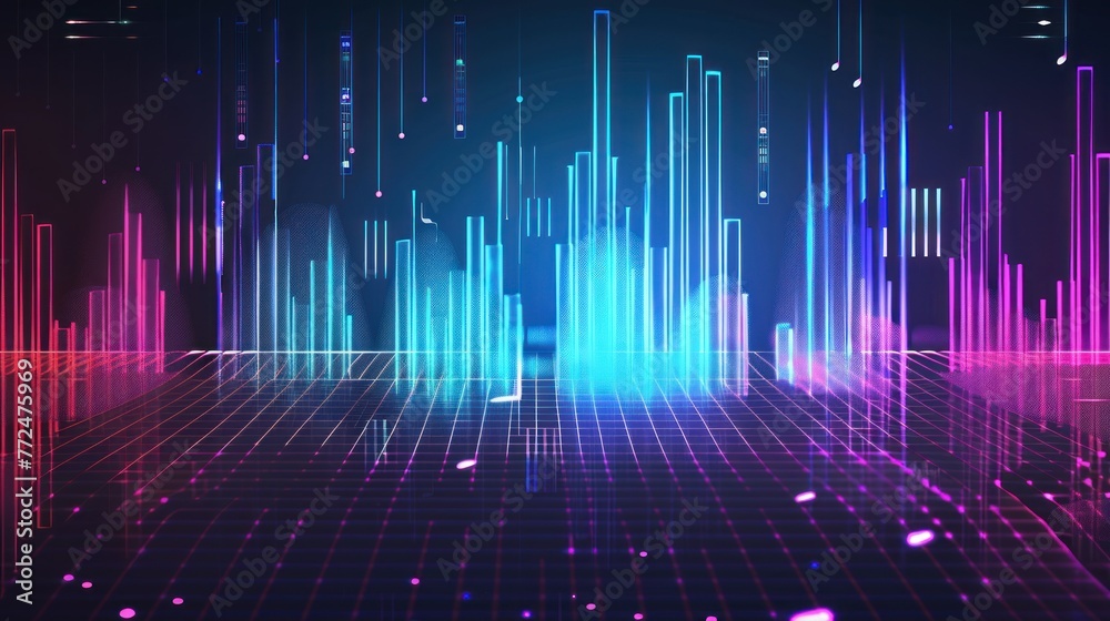 audio waves ,Colorful abstract bright neon lights,fast movement,future technology concept audio waves ,Colorful abstract bright neon lights,fast movement,future technology concept