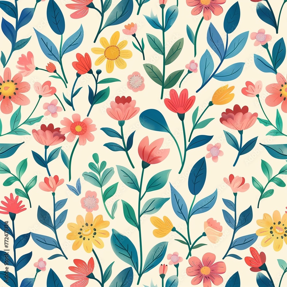 Background of flowers and plants, in watercolor style. Background of flowers and plants, in watercolor style.