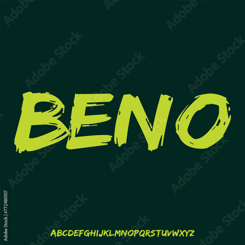 display bold font vector set