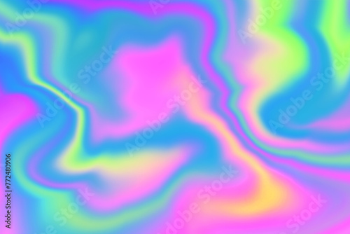 Abstract rainbow background in glitch style. Colorful texture in tie dye style. Holographic foil texture.