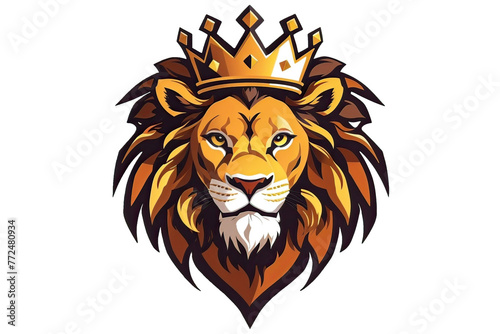lion king face with crown   created by ai generated