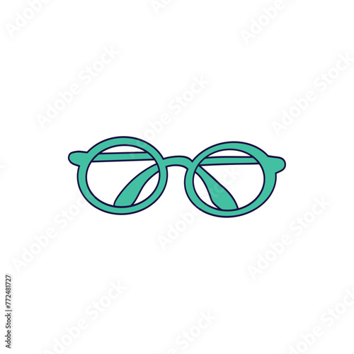 vector glasses icon flat style