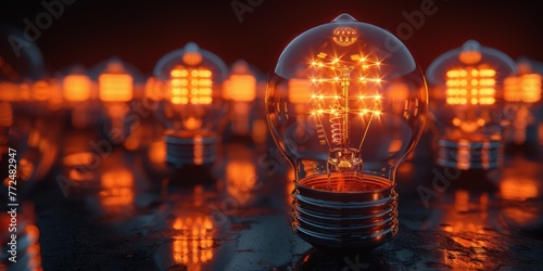 Illuminated Gathering: A Table of Light Bulbs