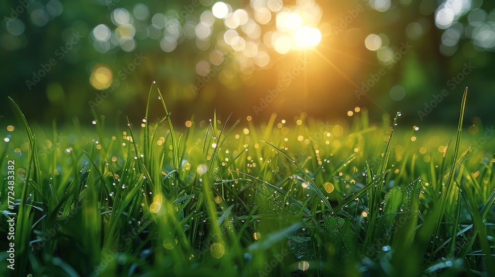 Sunlight Peeking Through Trees in Park