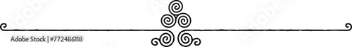 Elegant Header Footer - Spiral, Swirl, Triskele