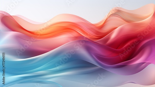 Colourful dynamic flow background , wave line liquid ,pastel color Generate AI