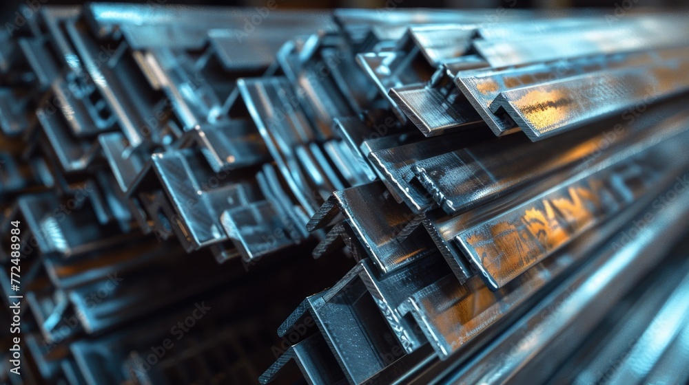 Pile of metal bars, suitable for industrial concepts. Pile of metal bars, suitable for industrial concepts.