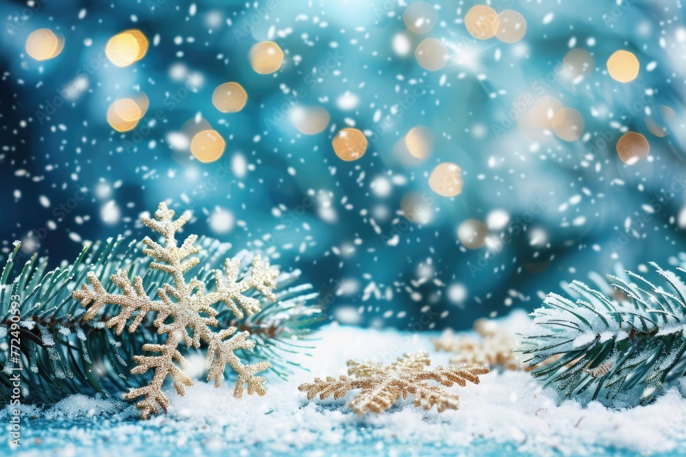 Close up of a snow covered pine tree, suitable for winter themes Close up of a snow covered pine tree, suitable for winter themes