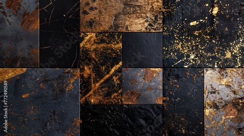 Collection of different rusted metal surfaces, ideal for industrial backgrounds
