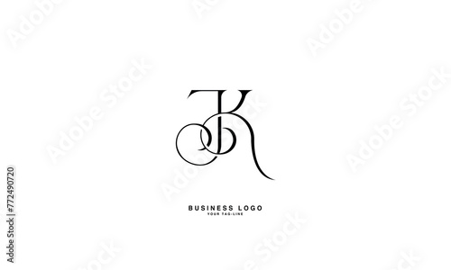JK, KJ, J, K, Abstract Letters Logo Monogram