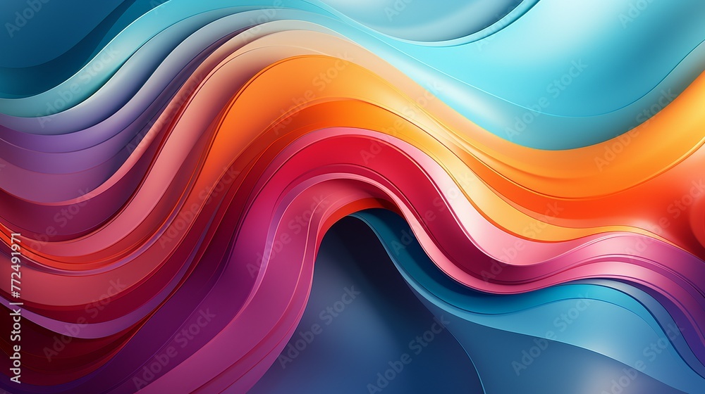  Colorful fluid wave gradienth liquid effect,abstract background illustration Generate AI