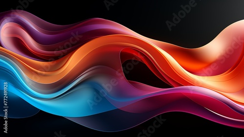  Colorful fluid wave gradienth liquid effect,abstract background illustration Generate AI