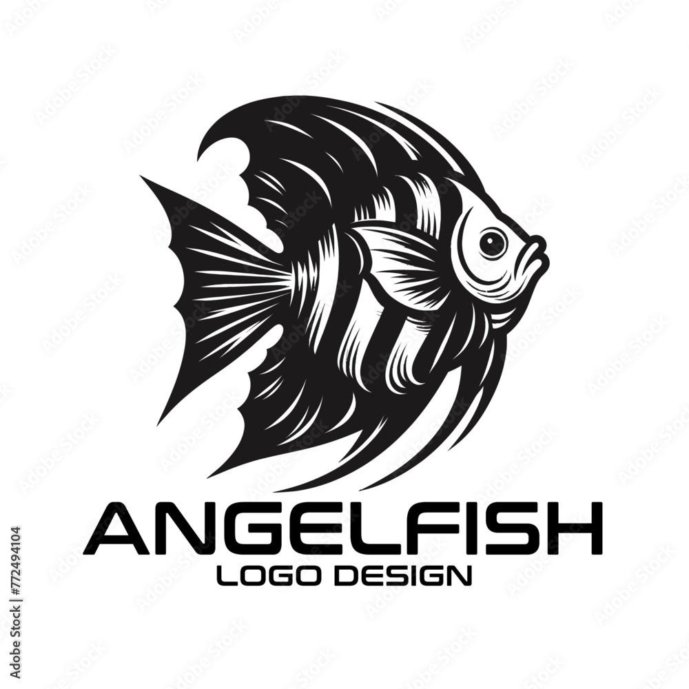 Angelfish Vector Logo Design Angelfish Vector Logo Design