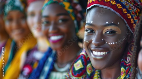 A close-up portrait of a smiling woman. Suitable for various concepts