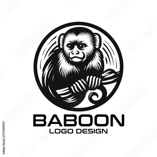 Baboon Vector Logo Design photo