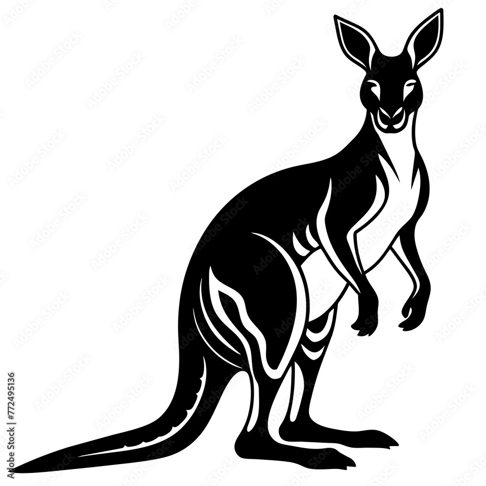 kangaroo silhouette vector illustration svg file kangaroo silhouette vector illustration svg file