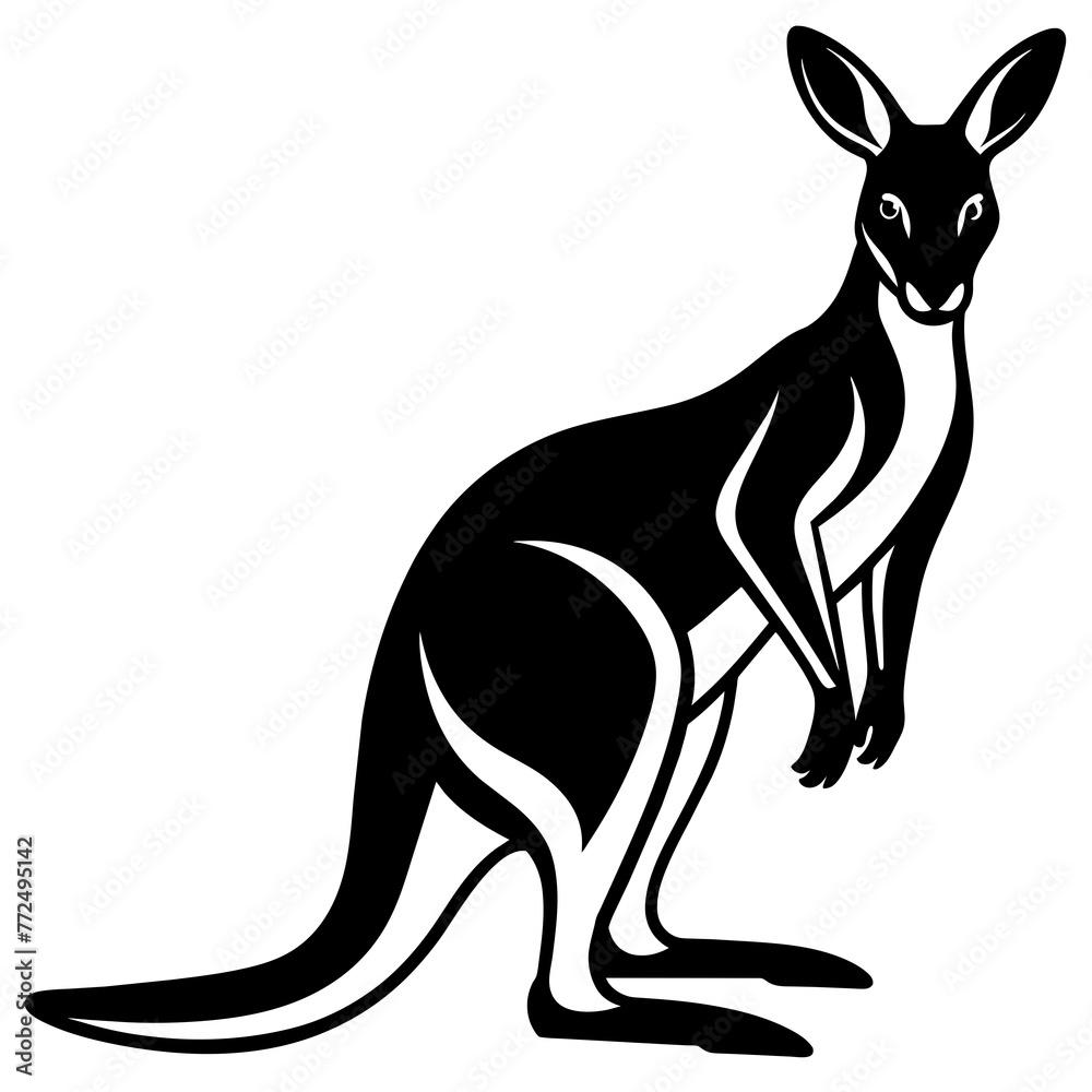 kangaroo silhouette vector illustration svg file kangaroo silhouette vector illustration svg file