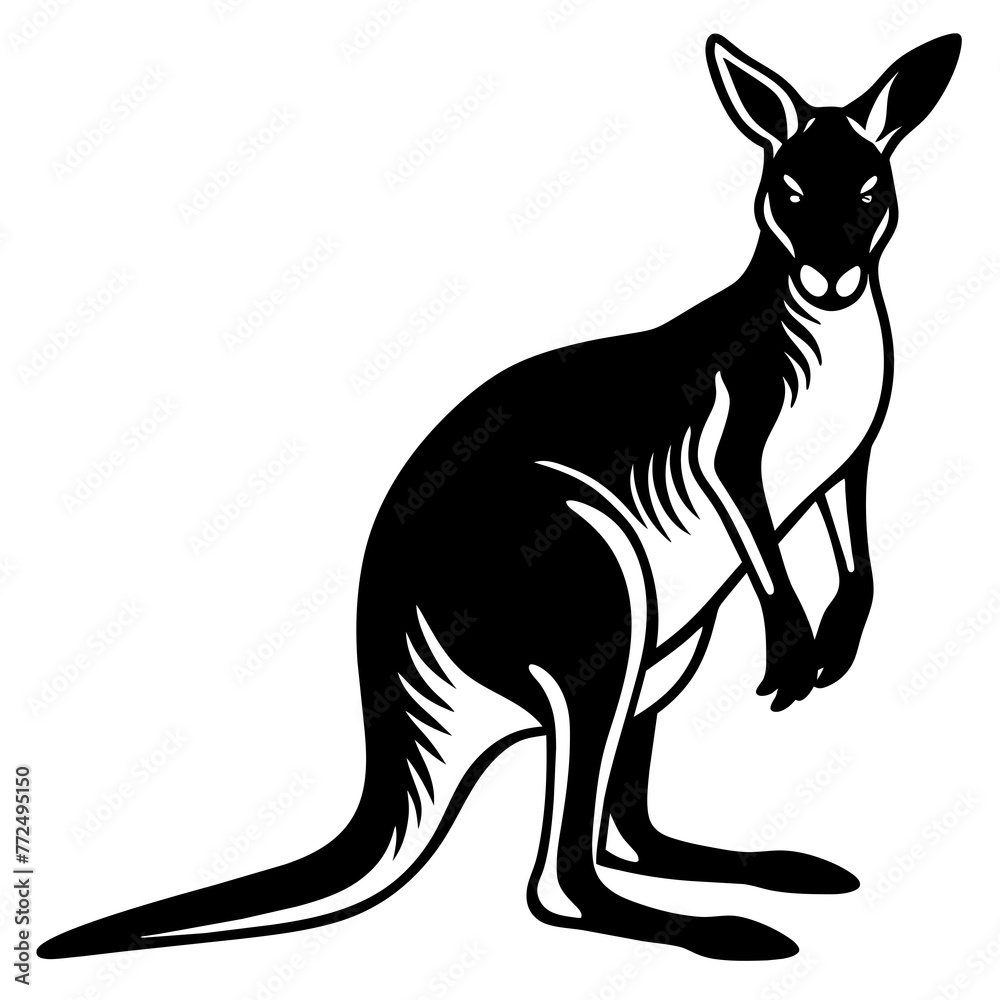 kangaroo silhouette vector illustration svg file kangaroo silhouette vector illustration svg file