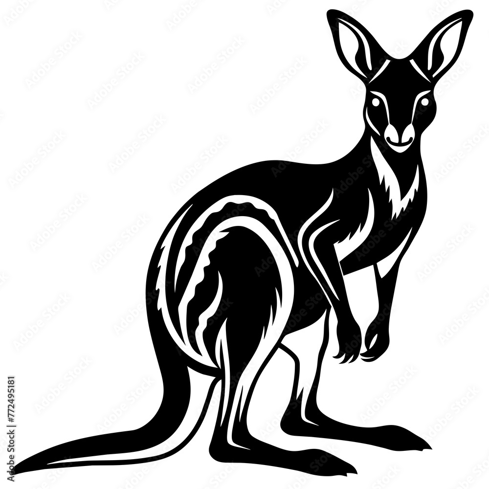 kangaroo silhouette vector illustration svg file kangaroo silhouette vector illustration svg file