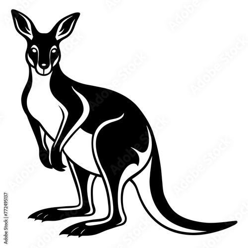 kangaroo  silhouette vector  illustration svg file