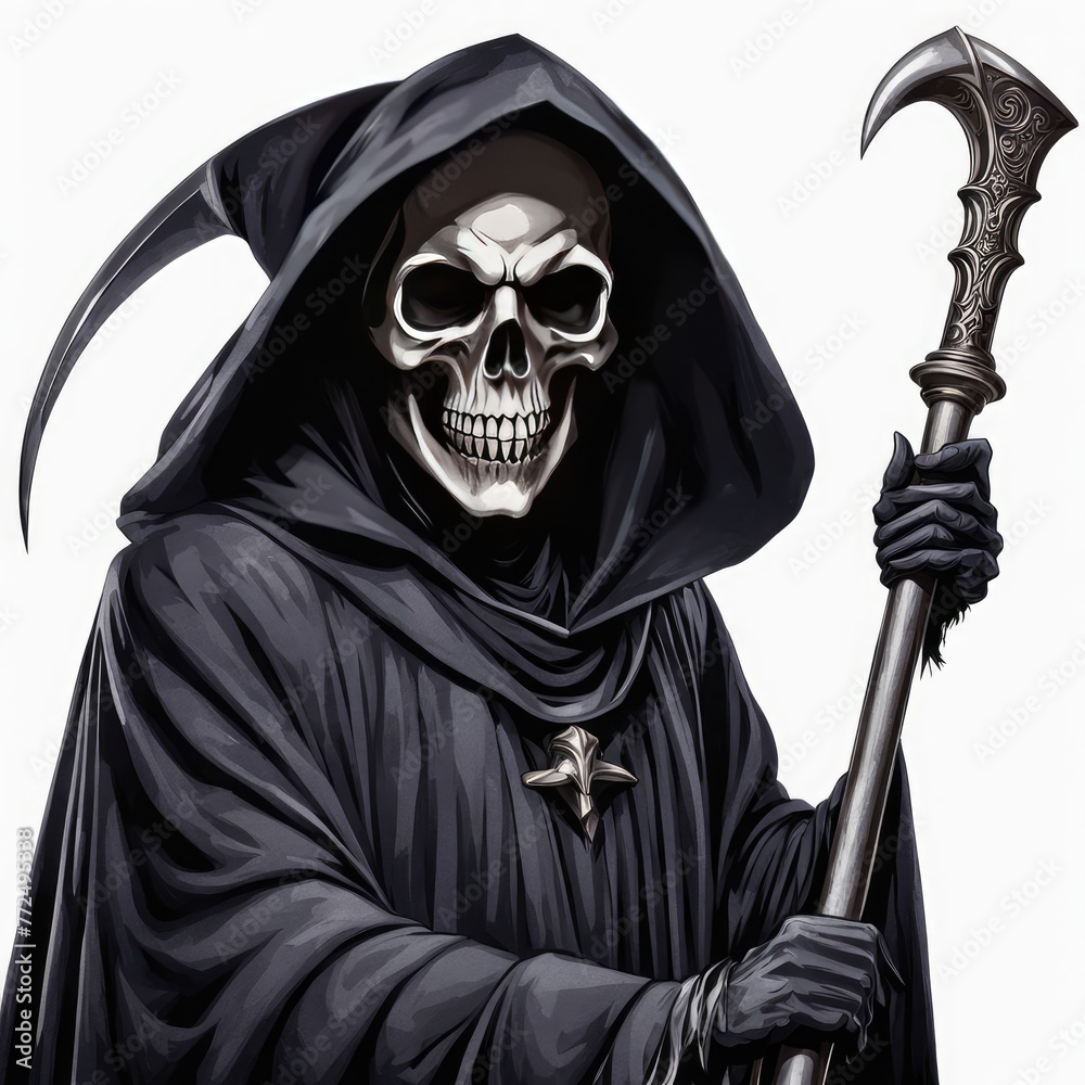 a grim reaper on a white background a grim reaper on a white background