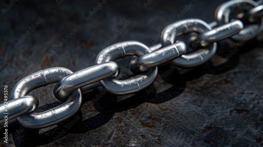 Closeup of a metal chain. The concept of connection and cooperation. Closeup of a metal chain. The concept of connection and cooperation.