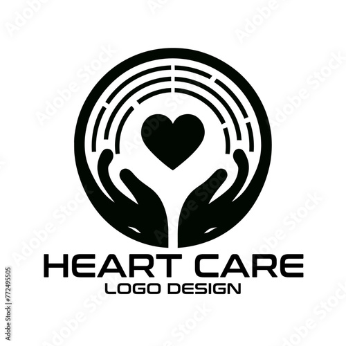 Heart Care Vector Logo Design