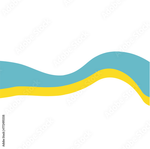 Abstract corner wave shape