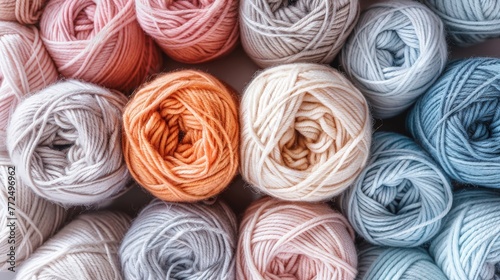 Assorted Skeins of Yarn in Various Colors