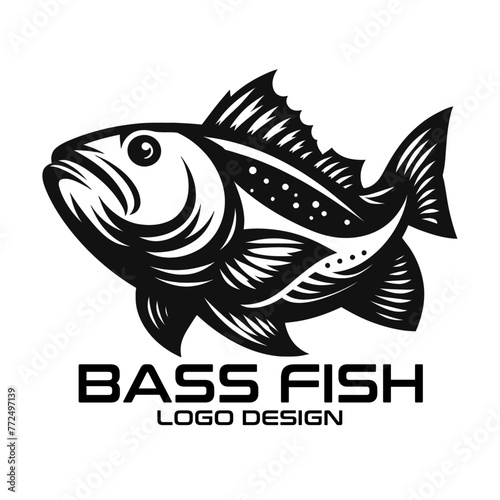 Bass Fish Vector Logo Design