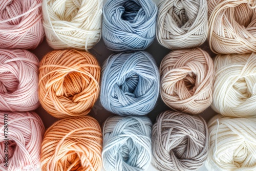 Various Skeins of Yarn in Multiple Colors