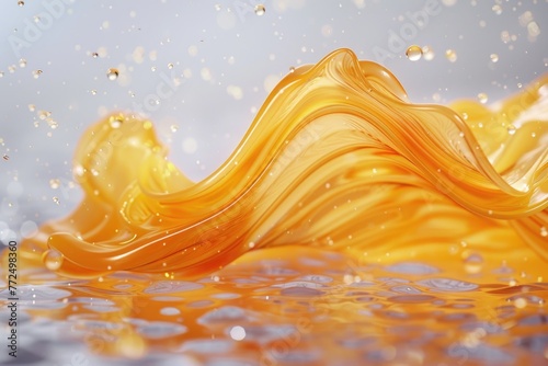 Close up of a liquid wave, perfect for backgrounds or textures