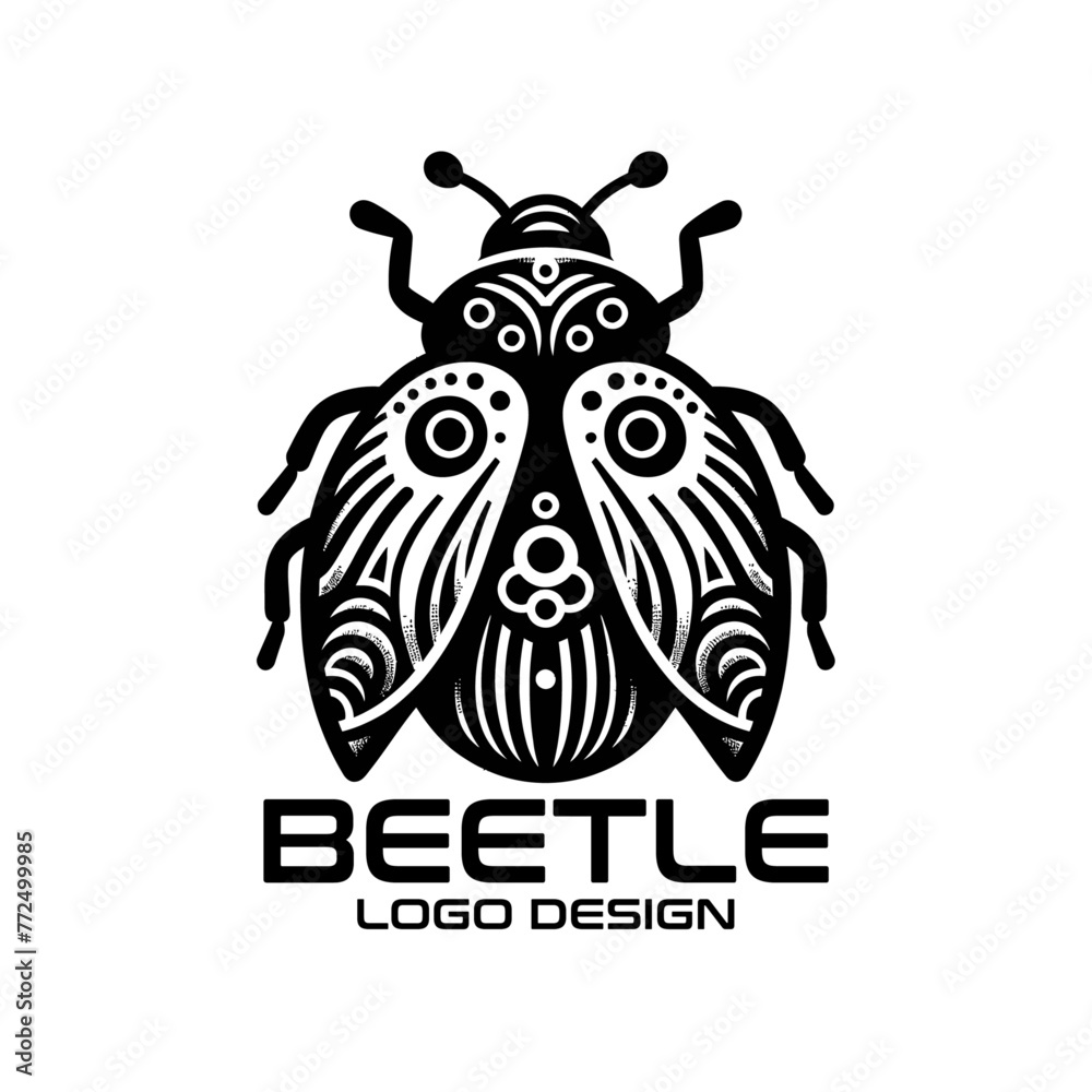 Obraz premium Beetle Vector Logo Design