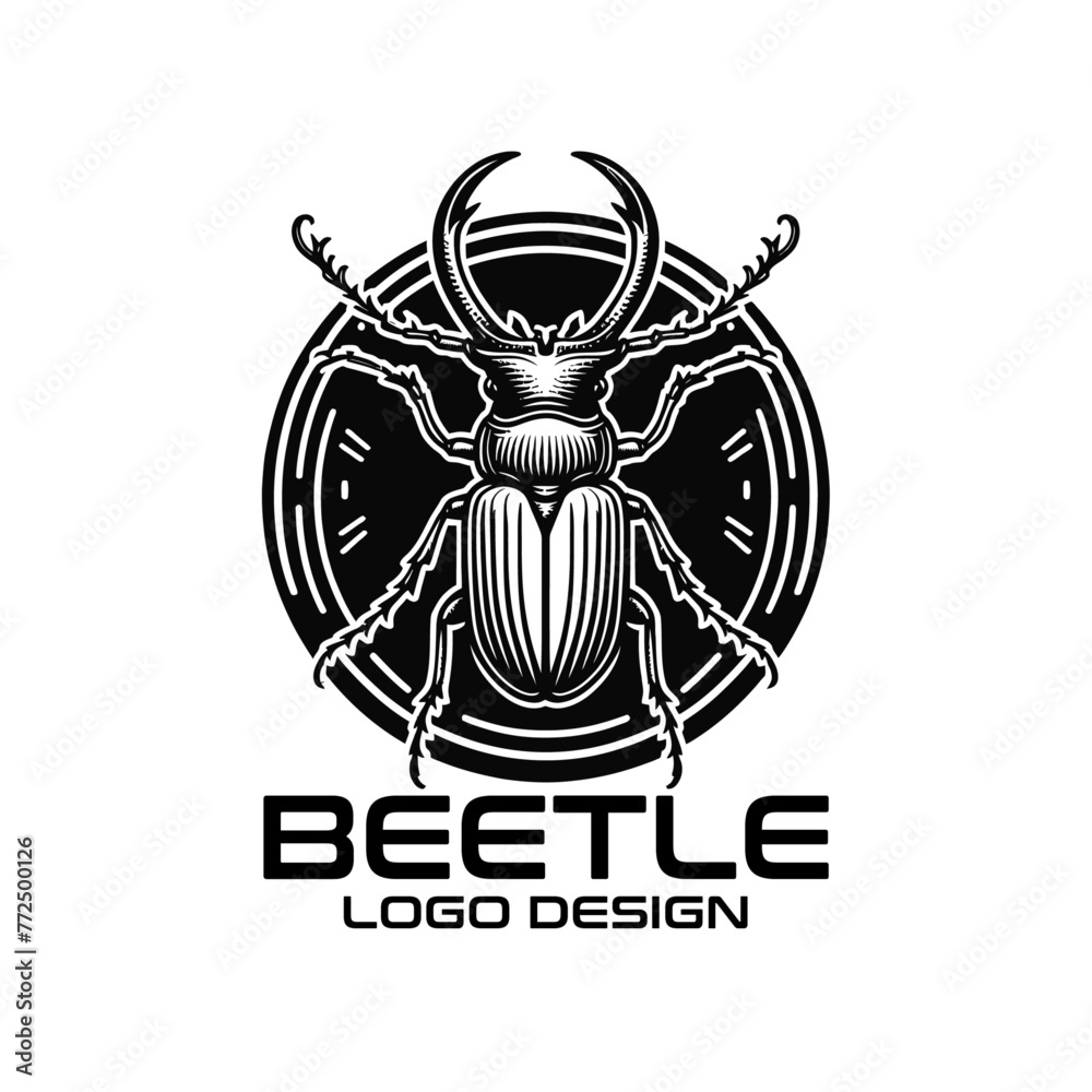 Obraz premium Beetle Vector Logo Design