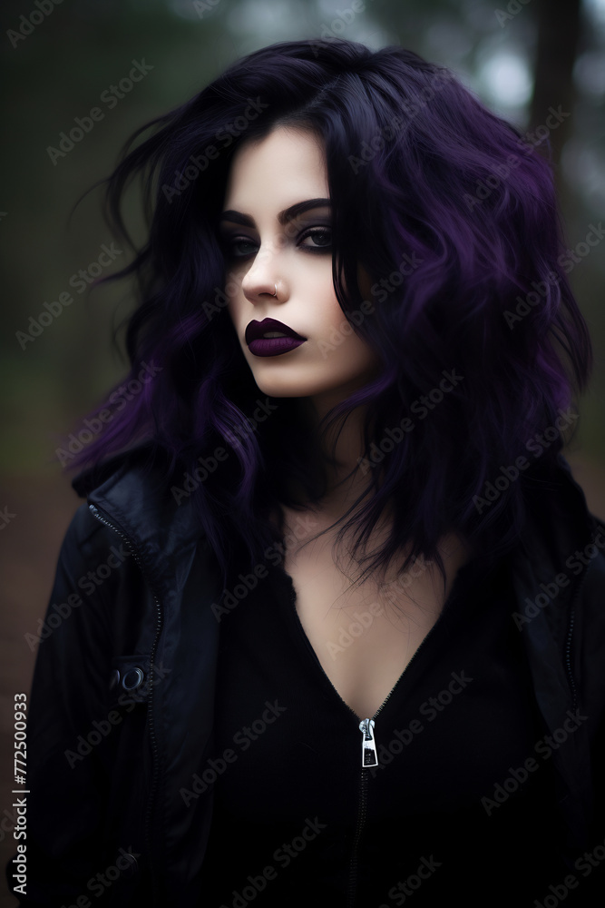 Edgy Elegance in Purple