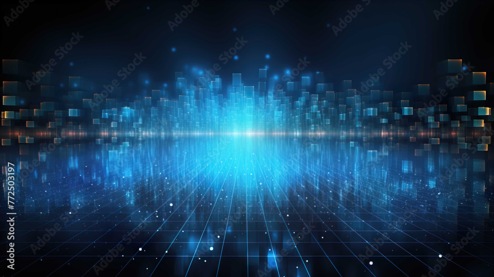 Big Data Space ,Abstract background, futuristic texture design for Business science and Technology advertising , Generate AI