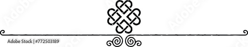 Elegant Header Footer - Spiral, Swirl, Heart Symbol