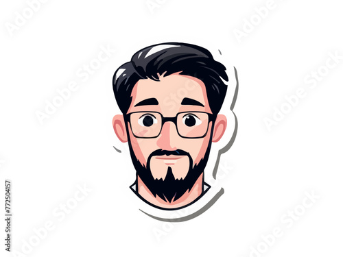 elegant young man in business suit. Cartoon illustration of a handsome successful businessman.