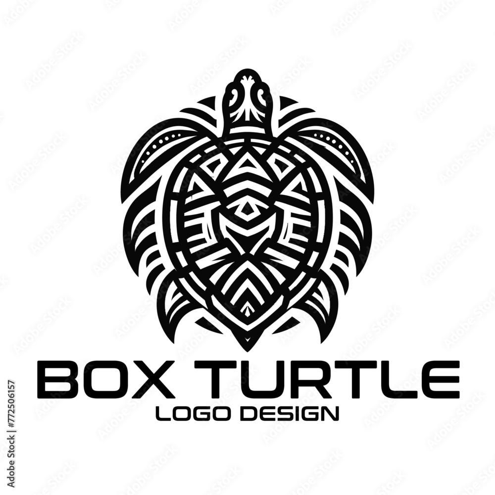 Box Turtle Vector Logo Design Box Turtle Vector Logo Design