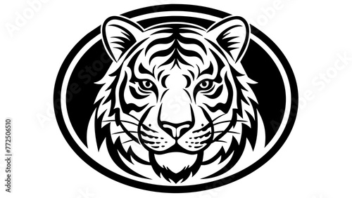 tiger head silhouette vector illustration