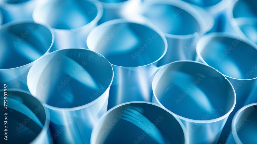 Stack of Blue Plastic Cups Stack of Blue Plastic Cups