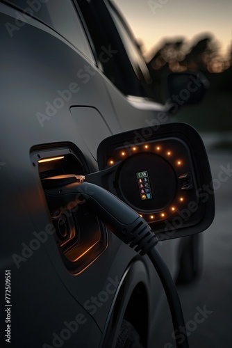 Electric vehicle charging at twilight