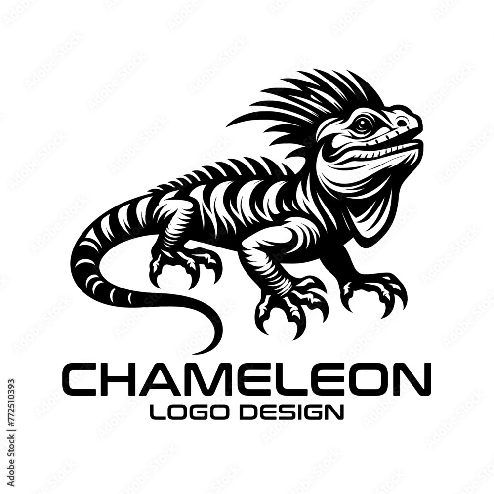 Chameleon Vector Logo Design Chameleon Vector Logo Design