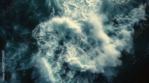 Aerial View of a Large Body of Water