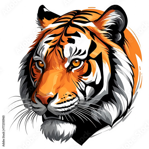 Tiger face logo portrait 